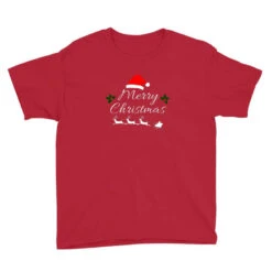 Merry Christmas Unique Youth Tee -Santa Clothing Shop pd.2526297078.37.25086702.s3.1 front red ffffff none x0y0 129 800x800 1