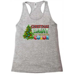 Christmas Light Are My Favorite Color Racerback Tank -Santa Clothing Shop pd.2526304719.45.25057678.s3.1 front grey ffffff none x0y0 144 800x800 1