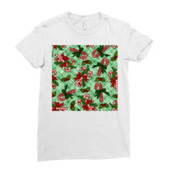 Christmas Candy Cane Ladies Fitted T-Shirt -Santa Clothing Shop pd.2526304964.36.25057676.s3.2 front white ffffff none x0y0 154 800x800 1