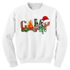 Christmas Camp Youth Sweatshirt -Santa Clothing Shop pd.2526310552.52.25057673.s3.1 front white ffffff none x0y0 169 800x800 1