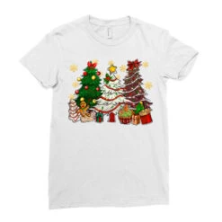 Cake Christmas Trees Ladies Fitted T-Shirt -Santa Clothing Shop pd.2526313722.36.25057657.s3.1 front white ffffff none x0y0 154 800x800 1