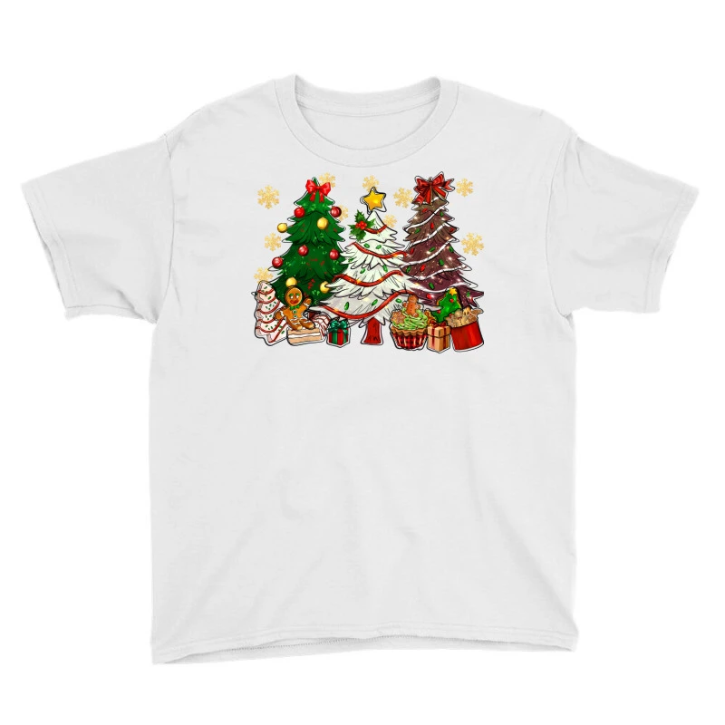 Cake Christmas Trees Youth Tee 3 Cake Christmas Trees Youth Tee - Image 3