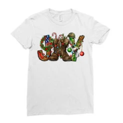 Army Christmas Joy Ladies Fitted T-Shirt -Santa Clothing Shop pd.2526317028.36.25057639.s3.1 front white ffffff none x0y0 154 800x800 1