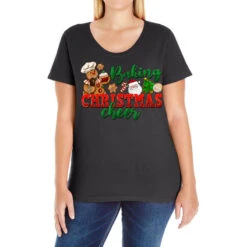 Baking Christmas Cheer Ladies Curvy T-Shirt