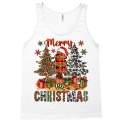 Merry Christmas With Western Trees Tank Top -Santa Clothing Shop pd.2526320064.30.25057531.s3.1 front white ffffff none x0y0 180 800x800 1