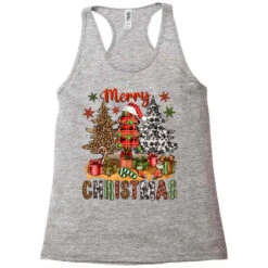 Merry Christmas With Western Trees Racerback Tank -Santa Clothing Shop pd.2526320088.45.25057531.s3.1 front grey ffffff none x0y0 144 800x800 1