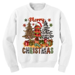 Merry Christmas With Western Trees Youth Sweatshirt -Santa Clothing Shop pd.2526320105.52.25057531.s3.1 front white ffffff none x0y0 169 800x800 1
