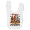 Merry Christmas With Western Trees Baby Bibs