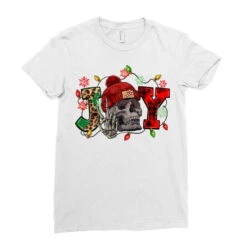 Christmas Joy Skeleton Ladies Fitted T-Shirt -Santa Clothing Shop pd.2526320700.36.25057530.s3.1 front white ffffff none x0y0 154 800x800 1