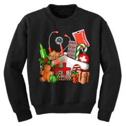 Nurse And Christmas Youth Sweatshirt 7 Nurse And Christmas Youth Sweatshirt -Santa Clothing Shop pd.2526335158.52.25086257.s3.1 front black ffffff none x0y0 169 800x800 1