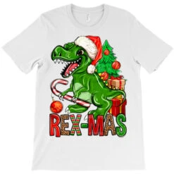 Rex-mas Christmas T-Rex T-Shirt -Santa Clothing Shop pd.2526352288.24.25087130.s3.1 front white ffffff none x0y0 180 800x800 1