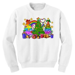 Pride Christmas Tree Youth Sweatshirt -Santa Clothing Shop pd.2526353274.52.25087116.s3.1 front white ffffff none x0y0 169 800x800 1
