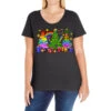 Pride Christmas Tree Ladies Curvy T-Shirt
