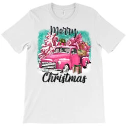 Pink Merry Christmas Truck T-Shirt -Santa Clothing Shop pd.2526354337.24.25087100.s3.1 front white ffffff none x0y0 180 800x800 1