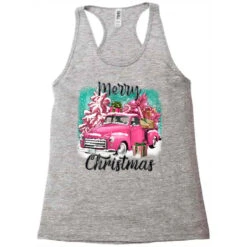 Pink Merry Christmas Truck Racerback Tank 7 Pink Merry Christmas Truck Racerback Tank -Santa Clothing Shop pd.2526354403.45.25087100.s3.1 front grey ffffff none x0y0 144 800x800 1