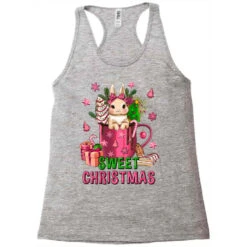 Pink Sweet Christmas Hot Chocolate Coffee Cup Racerback Tank -Santa Clothing Shop pd.2526354660.45.25087097.s3.1 front grey ffffff none x7.5y0 129 800x800 1
