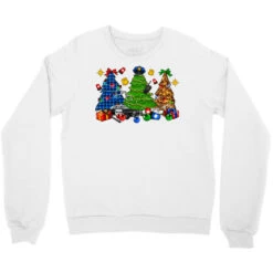 Police Christmas Trees Crewneck Sweatshirt -Santa Clothing Shop pd.2526354904.32.25087092.s3.1 front white ffffff none x0y0 124 800x800 1