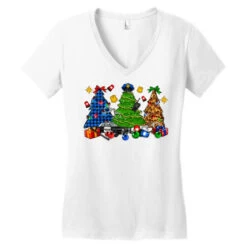 Police Christmas Trees Women's V-Neck T-Shirt 7 Police Christmas Trees Women's V-Neck T-Shirt -Santa Clothing Shop pd.2526354919.72.25087092.s3.1 front white ffffff none x0y0 138 800x800 1