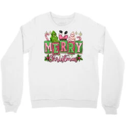 Pink Christmas Vibes Crewneck Sweatshirt -Santa Clothing Shop pd.2526355162.32.25087089.s3.1 front white ffffff none x0y0 124 800x800 1