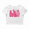 Pink Christmas Tree Cakes Crop Top