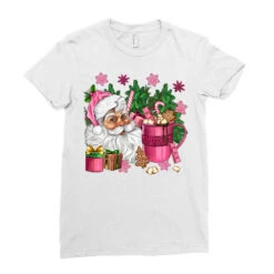 Pink Christmas Hot Chocolate Coffee Cup With Santa Ladies Fitted T-Shirt 7 Pink Christmas Hot Chocolate Coffee Cup With Santa Ladies Fitted T-Shirt -Santa Clothing Shop pd.2526358751.36.25087078.s3.1 front white ffffff none x0y0 154 800x800 1