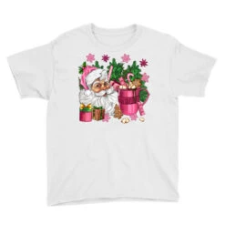 Pink Christmas Hot Chocolate Coffee Cup With Santa Youth Tee -Santa Clothing Shop pd.2526358771.37.25087078.s3.1 front white ffffff none x0y0 129 800x800 1