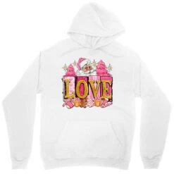Pink Christmas Love Unisex Hoodie -Santa Clothing Shop pd.2526359383.31.25087076.s3.1 front white ffffff none x0y0 118 800x800 1