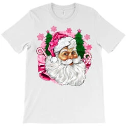 Pink Christmas Santa Claus T-Shirt -Santa Clothing Shop pd.2526423981.24.25087074.s3.1 front white ffffff none x0y0 180 800x800 1