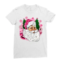 Pink Christmas Santa Claus Ladies Fitted T-Shirt 7 Pink Christmas Santa Claus Ladies Fitted T-Shirt -Santa Clothing Shop pd.2526424037.36.25087074.s3.1 front white ffffff none x0y0 154 800x800 1