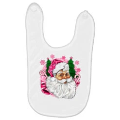 Pink Christmas Santa Claus Baby Bibs