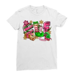 Pink Christmas Elf Ladies Fitted T-Shirt -Santa Clothing Shop pd.2526424291.36.25087073.s3.1 front white ffffff none x0y0 154 800x800 1