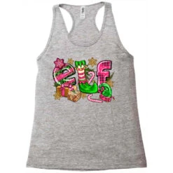 Pink Christmas Elf Racerback Tank -Santa Clothing Shop pd.2526424302.45.25087073.s3.1 front grey ffffff none x0y0 144 800x800 1