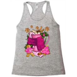 Pink Christmas Coffee Drink Racerback Tank -Santa Clothing Shop pd.2526425195.45.25087067.s3.1 front grey ffffff none x3.5y0 137 800x800 1