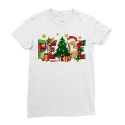 Peace Christmas Ladies Fitted T-Shirt -Santa Clothing Shop pd.2526429147.36.25087053.s3.1 front white ffffff none x0y0 154 800x800 1
