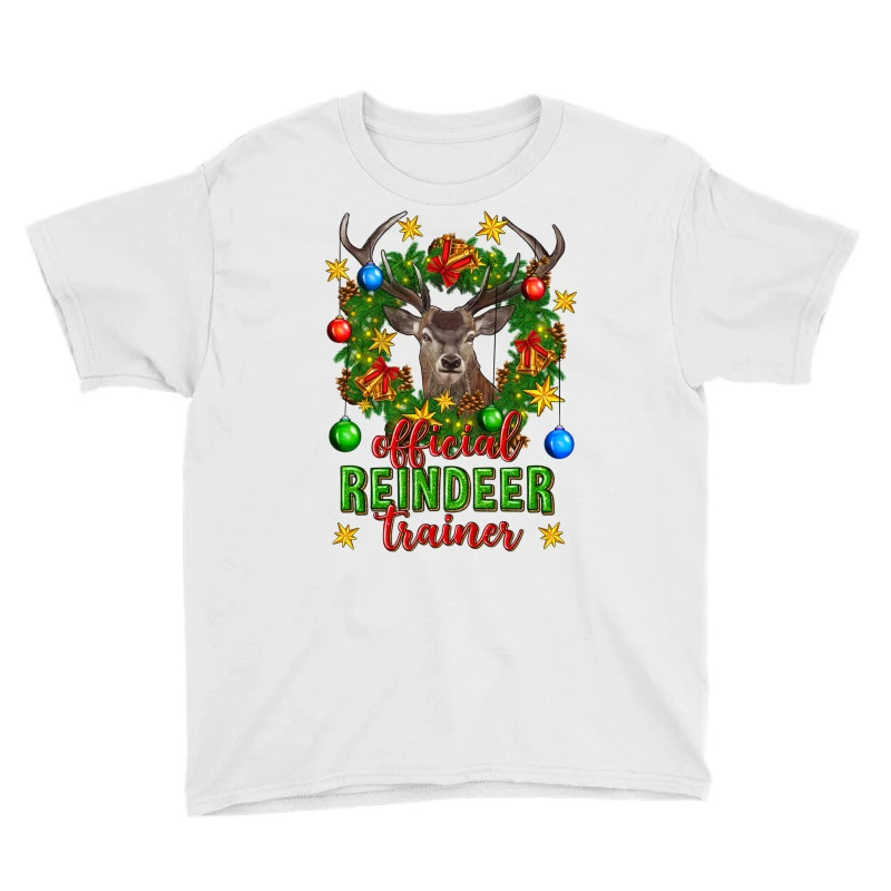 Official Reindeer Trainer Christmas Youth Tee 3 Official Reindeer Trainer Christmas Youth Tee - Image 3