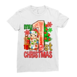 My First Christmas Rabbit Ladies Fitted T-Shirt 7 My First Christmas Rabbit Ladies Fitted T-Shirt -Santa Clothing Shop pd.2526433121.36.25087028.s3.1 front white ffffff none x1.5y0 151 800x800 1