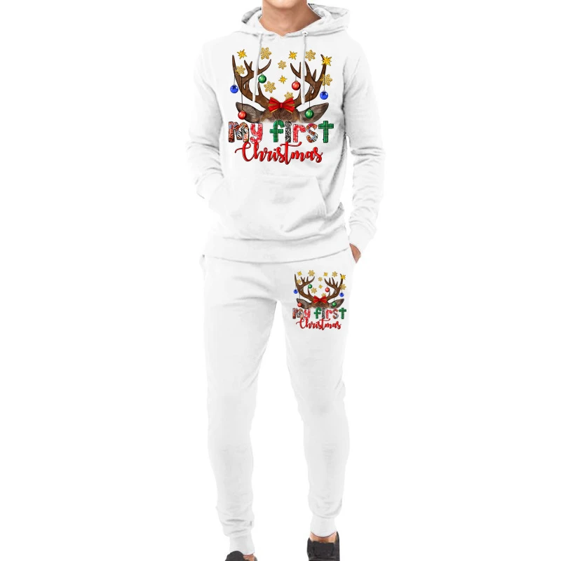My First Christmas With Reindeer Hoodie & Jogger Set 1 My First Christmas With Reindeer Hoodie & Jogger Set