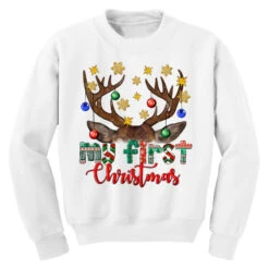 My First Christmas Youth Sweatshirt -Santa Clothing Shop pd.2526439050.52.25087020.s3.1 front white ffffff none x0y0 169 800x800 1