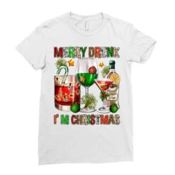 Merry Drunk I'm Christmas Ladies Fitted T-Shirt -Santa Clothing Shop pd.2526442718.36.25087016.s3.1 front white ffffff none x0y0 154 800x800 1