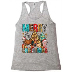 Merry Christmas Trees Farm Animals Racerback Tank -Santa Clothing Shop pd.2526444140.45.25087008.s3.1 front grey ffffff none x0y0 144 800x800 1