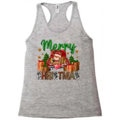 Merry Christmas With Truck Racerback Tank -Santa Clothing Shop pd.2526444396.45.25087006.s3.1 front grey ffffff none x0y0 144 800x800 1