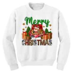 Merry Christmas With Truck Youth Sweatshirt -Santa Clothing Shop pd.2526444413.52.25087006.s3.1 front white ffffff none x0y0 169 800x800 1