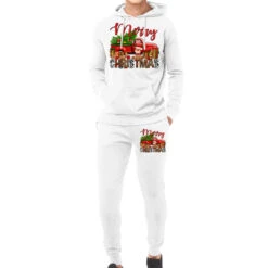 Merry Christmas Truck With Deer Hoodie & Jogger Set