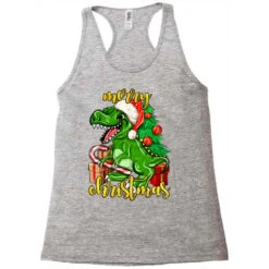 Merry Christmas T-Rex Racerback Tank 7 Merry Christmas T-Rex Racerback Tank -Santa Clothing Shop pd.2526444784.45.25087000.s3.1 front grey ffffff none x9.5y0 125 800x800 1
