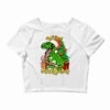 Merry Christmas T-Rex Crop Top