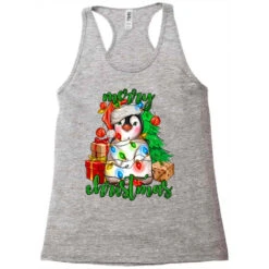 Merry Christmas Penguin Racerback Tank -Santa Clothing Shop pd.2526445040.45.25086999.s3.1 front grey ffffff none x5.5y0 133 800x800 1