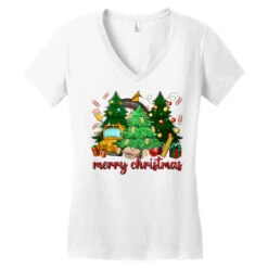 Merry Christmas School Bus Christmas Trees Women's V-Neck T-Shirt 7 Merry Christmas School Bus Christmas Trees Women's V-Neck T-Shirt -Santa Clothing Shop pd.2526445299.72.25086998.s3.1 front white ffffff none x0y0 138 800x800 1