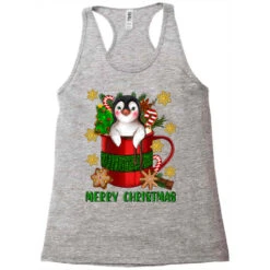 Merry Christmas Hot Chocolate Coffee Cup With Cute Racerback Tank -Santa Clothing Shop pd.2526446323.45.25086989.s3.1 front grey ffffff none x3.5y0 137 800x800 1