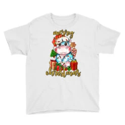 Merry Christmas Hippopotamus Youth Tee 7 Merry Christmas Hippopotamus Youth Tee -Santa Clothing Shop pd.2526446459.37.25086988.s3.1 front white ffffff none x8y0 113 800x800 1