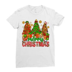 Merry Christmas And Christmas Trees Ladies Fitted T-Shirt -Santa Clothing Shop pd.2526448883.36.25086982.s3.1 front white ffffff none x0y0 154 800x800 1